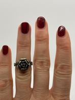 Z708 Prachtige zilveren ring roosje maat 16,75, Sieraden, Tassen en Uiterlijk, Antieke sieraden, Ophalen of Verzenden, Zilver