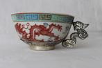 Vintage Chinese grote porselein en zilver kop c 1940, Antiek en Kunst, Antiek | Porselein, Ophalen of Verzenden