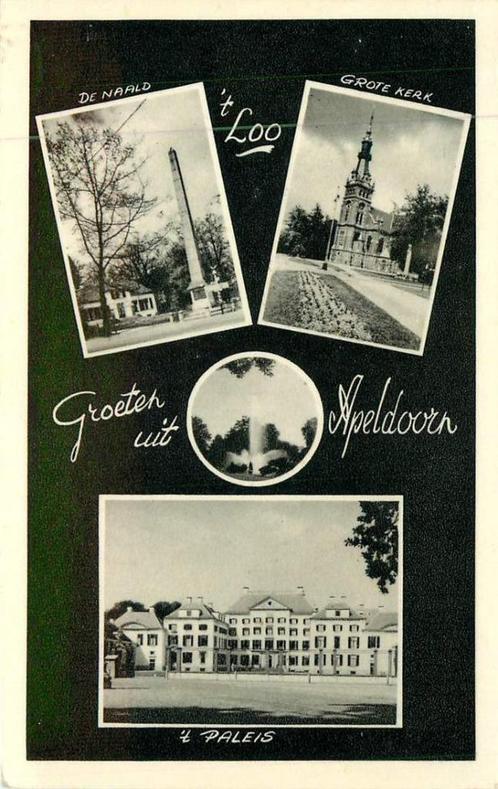 (381-063-025) Apeldoorn Groeten uit, Verzamelen, Ansichtkaarten | Nederland, Gelderland, Ophalen of Verzenden