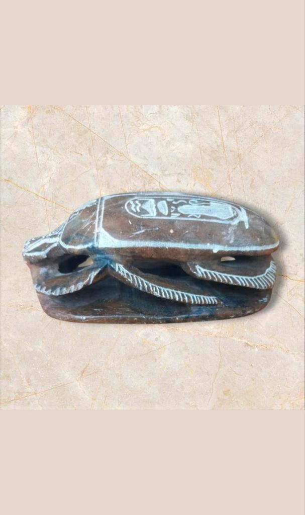 Vintage Egyptische Scarabee van Speksteen, Antiek en Kunst, Antiek | Overige Antiek, Ophalen of Verzenden
