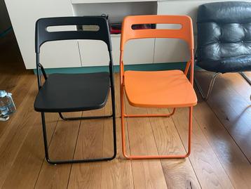 2 compact foldable Ikea Nisse chairs, easy to carry around beschikbaar voor biedingen