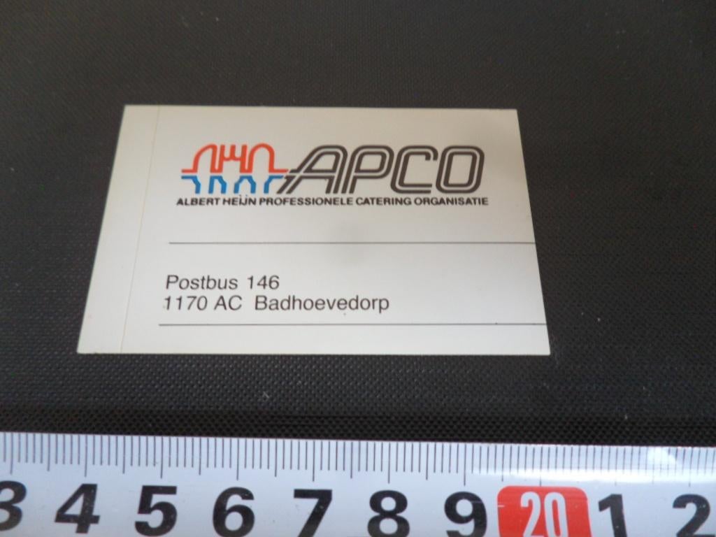 sticker Badhoevedorp APCO AH Albert Heijn Supermarkt, Verzamelen, Stickers, Ophalen, Zo goed als nieuw