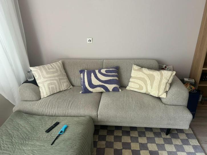 Mooie grijze bank van Fonq, Huis en Inrichting, Banken | Bankstellen, Zo goed als nieuw, Driepersoons, 200 tot 250 cm, 75 tot 100 cm