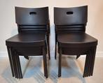 Stoelen (stapelbaar, 10 stuks), Huis en Inrichting, Stoelen, Ophalen, Gebruikt, Zwart, Metaal