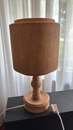 Houten lamp, Huis en Inrichting, Lampen | Tafellampen, Ophalen, Gebruikt, Hout, 50 tot 75 cm