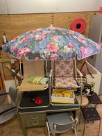 Vintage jaren 80 bloemen parasol, Ophalen, ?, Zo goed als nieuw, Stokparasol