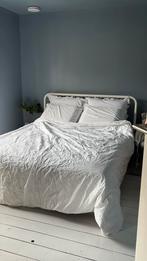 Ikea bed, 160 breed. Wit, metaal., Ophalen, Gebruikt, Wit, Tweepersoons