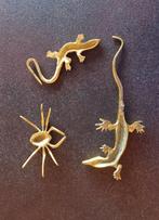 setje koper/messing hagedissen en spin, Antiek en Kunst, Ophalen, Koper