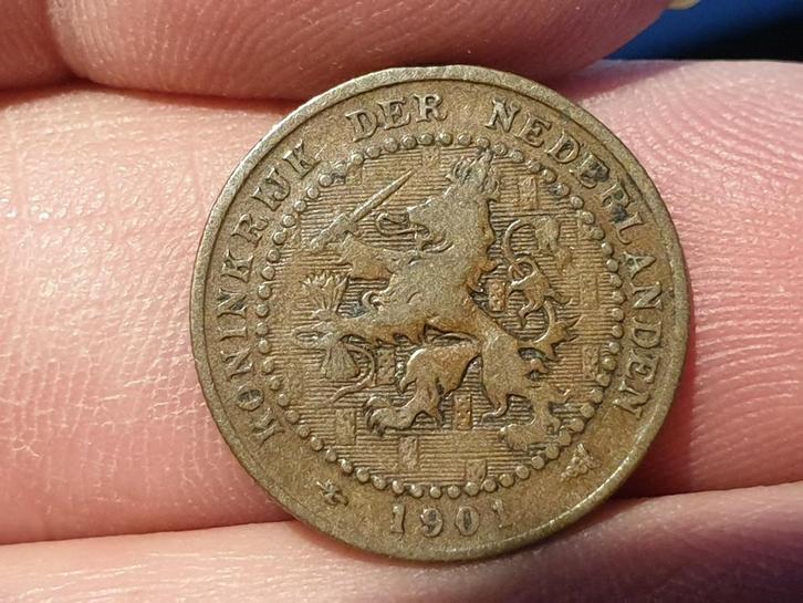 1 cent 1901 K (04), Postzegels en Munten, Munten | Nederland, 1 cent, Koningin Wilhelmina, Ophalen of Verzenden