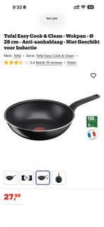 Tefal Easy Cook & Clean Wokpan - 28 cm, Ophalen, Gebruikt, Keramische plaat, Aluminium