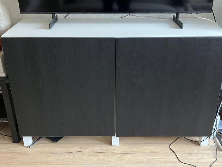 IKEA Besta kastje met deuren, Huis en Inrichting, Kasten | Dressoirs, Gebruikt, 100 tot 150 cm, 25 tot 50 cm, Met deur(en), Kunststof