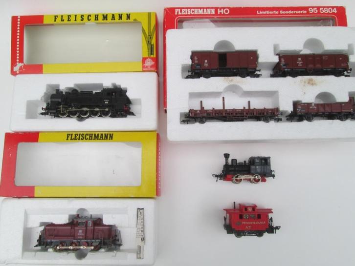 Fleischmann HO DB Locomotieven en DR Goederen wagon set, Hobby en Vrije tijd, Modeltreinen | H0, Nieuw, Locomotief, Gelijkstroom