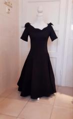 Super vintage swing dress, Galajurk, Verzenden, Zwart, Nieuw