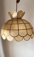 Vintage Capiz schelpen hanglamp, Huis en Inrichting, Lampen | Hanglampen, Ophalen of Verzenden, Zo goed als nieuw, Minder dan 50 cm