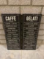 Italiaanse tekstbordjes koffie en ijs, Huis en Inrichting, Woonaccessoires | Tekstborden en Spreuken, Ophalen of Verzenden, Zo goed als nieuw