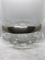 antiek kristal met zilver hengsel bonbon mandje, Antiek en Kunst, Antiek | Glas en Kristal, Ophalen of Verzenden