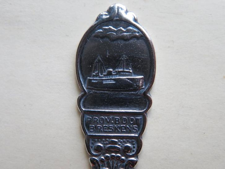 Zw.verz. Sola lepeltje Provinciale Boot / Veerboot Breskens, Antiek en Kunst, Antiek | Bestek, Verzenden