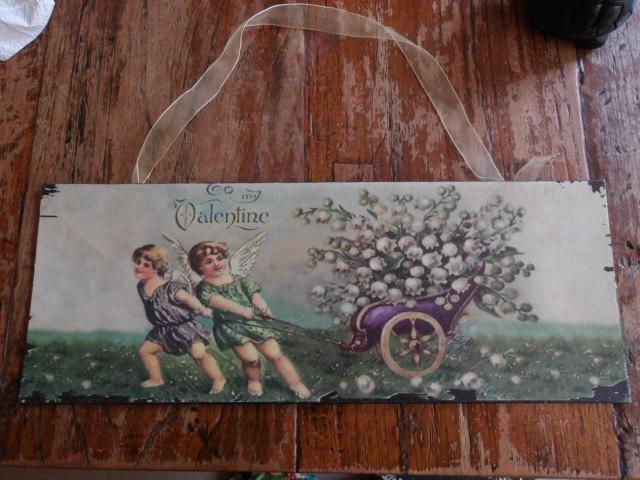 mooi dik blikken wandbord. Be my valentine, Antiek en Kunst, Curiosa en Brocante, Ophalen of Verzenden