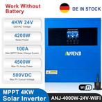 Hybride  inverter 24V 4000W  Anenji solar thuisbatterij, Ophalen of Verzenden, Nieuw