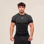 Gymshark Onyx 5.0 Seamless T-Shirt XL Black / Light Grey, Fitness, Ophalen of Verzenden, Gymshark, Zwart