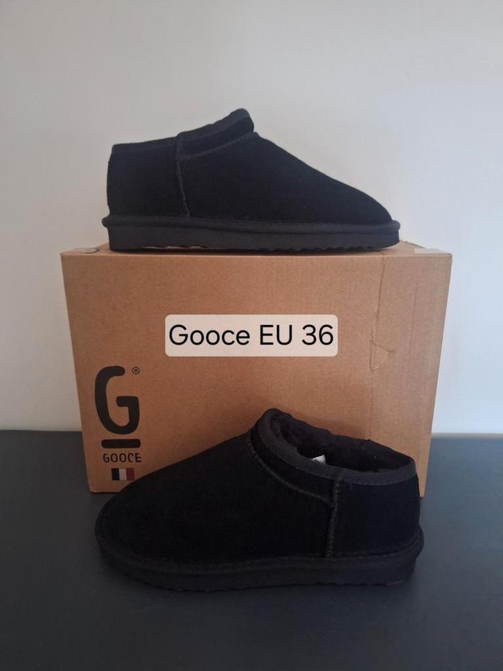 Nieuwe Gooce suède sloffen / klompen / low boots zwart EU 36, Kleding | Dames, Schoenen, Nieuw, Pantoffels of Sloffen, Zwart, Ophalen of Verzenden