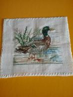 Borduurwerkje met woerd / mannetjeseend, Hobby en Vrije tijd, Borduren en Borduurmachines, Ophalen of Verzenden, Zo goed als nieuw