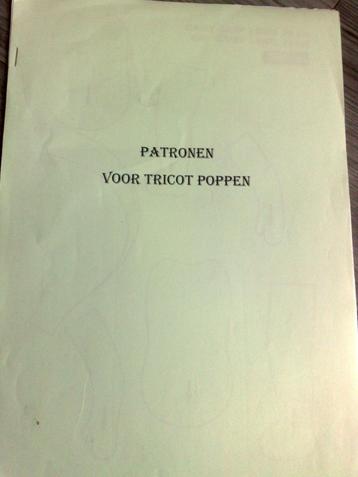 12 x Patronen voor tricot poppen , poplengte 20 t/m 60 cm beschikbaar voor biedingen
