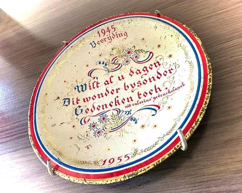 Bevrijdingsbord gedenkbord herdenking bord metaal bevrijding, Verzamelen, Koninklijk Huis en Royalty, Gebruikt, Overige typen
