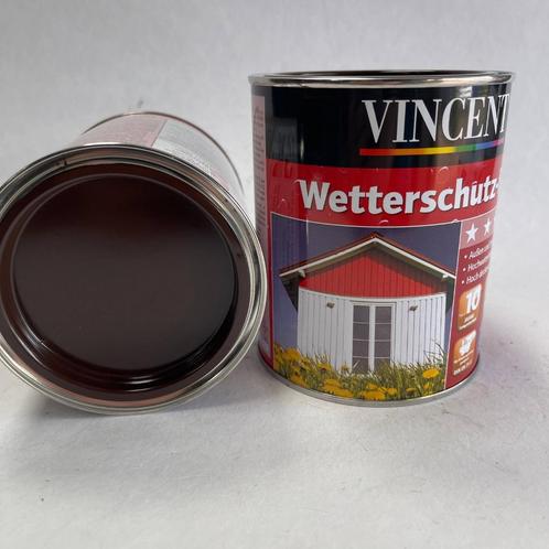 Vincent Weerbestendige Verf Lak Chocolade Bruin 750ml, Doe-het-zelf en Verbouw, Verf, Beits en Lak, Nieuw, Verf, Minder dan 5 liter