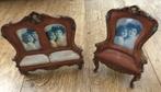 2 brocante ornament kuif fotolijstjes, Ophalen of Verzenden