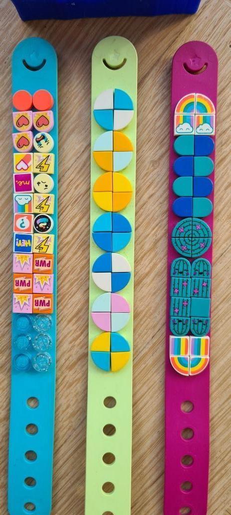 3 Armbanden van Lego dots met extra dots, Kinderen en Baby's, Speelgoed | Duplo en Lego, Zo goed als nieuw, Ophalen of Verzenden