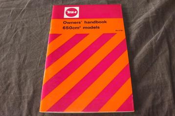 BSA 650 cc  A65T A65L A65FS 1972 motorcycle owner's handbook beschikbaar voor biedingen