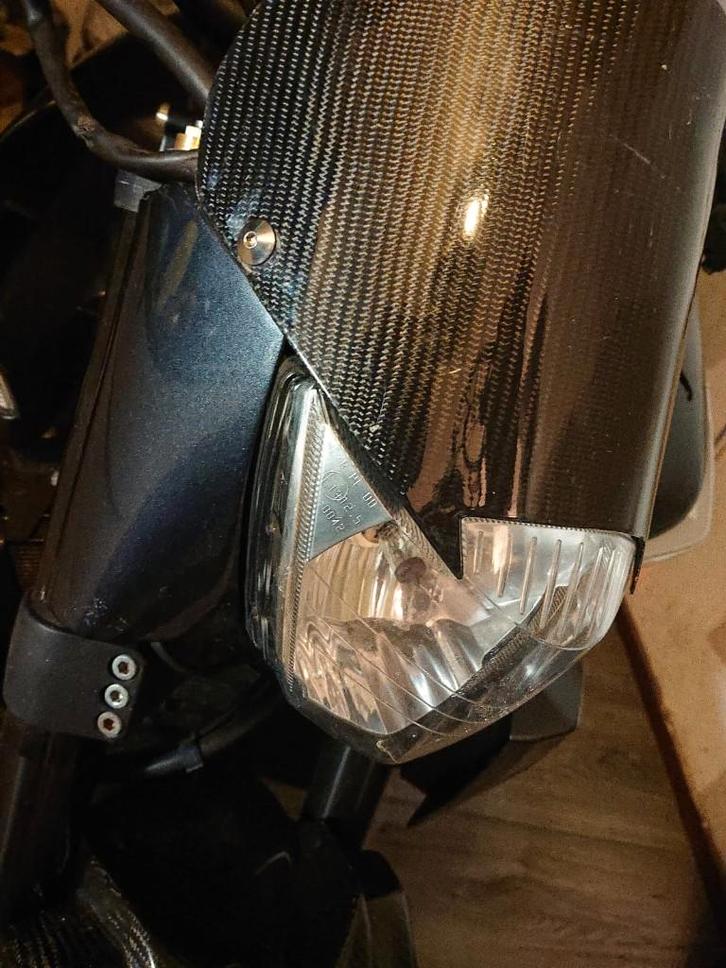 BKING B-king custom koplamp (met E keur) en carbon ruit, Motoren, Onderdelen | Suzuki, Nieuw, Ophalen of Verzenden