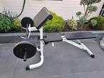 Squadrek, (biceps)bankje, stangen en gewichten, Ophalen, Gebruikt, Fitnessbank