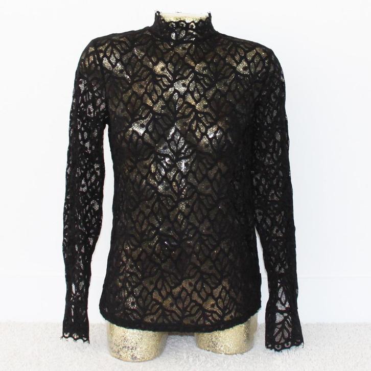 Prachtig Kanten Silver Creek Truitje (M) - 65 € 30,-, Kleding | Dames, Truien en Vesten, Zo goed als nieuw, Maat 38/40 (M), Zwart