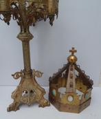 Antieke Kerk kroon - van heiligbeeld   - Religie, Antiek en Kunst, Antiek | Religie, Ophalen of Verzenden