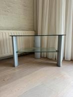 Tv meubel glas, Huis en Inrichting, Tafels | Salontafels, Ophalen, Kunststof, Zo goed als nieuw, Minder dan 50 cm