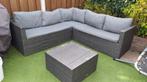 Tuin meubel Loungeset hoekbank met tafel, Ophalen, Gebruikt, Wicker, Bank