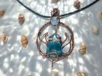 Moonborn lotus, handgemaakt wire wrap hanger., Overige materialen, Blauw, Nieuw, Ophalen of Verzenden