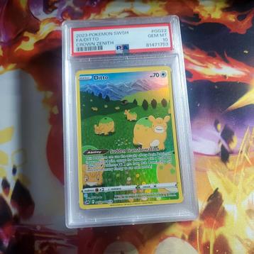 Pokemon crown zenith ditto psa 10! Low pop! beschikbaar voor biedingen