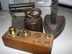 Gewichten + metalenstrijkijzers, Antiek en Kunst, Antiek | Gereedschap en Instrumenten, Ophalen