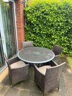 Tuinset met 4 stoelen, Tuin en Terras, Tuinsets en Loungesets, Ophalen of Verzenden, Zo goed als nieuw