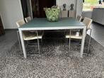 Glazen eettafel in zeer goede staat!, Ophalen, Vierkant, Vijf personen of meer, Modern, design