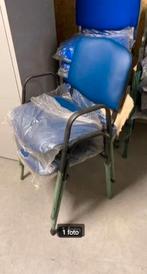 Milos Vergaderstoel Blauw Lederlook, Ophalen of Verzenden, Gebruikt, Blauw, Twee