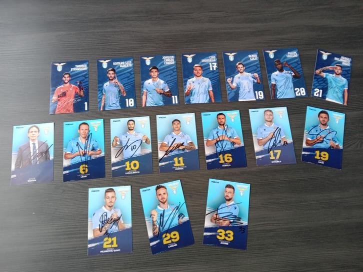 Gesigneerde spelerskaarten SS Lazio Roma, Verzamelen, Sportartikelen en Voetbal, Nieuw, Spelerskaart, Buitenlandse clubs, Ophalen of Verzenden