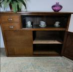 Vintage retro eiken fineer buffetkastje dressoir, Huis en Inrichting, Kasten | Overige, Gebruikt, Ophalen of Verzenden, Nvt, Nvt