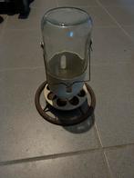 GARAGESALE. Glazen drinkbak, Ophalen, Drinken en Voederen