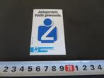 sticker VVN veilig verkeer autogordels. vaste gewoonte., Ophalen, Zo goed als nieuw, Bedrijf of Vereniging