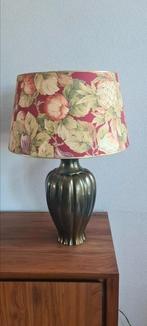 Leuke stenen lamp met aparte stoffen kap, Ophalen, Zo goed als nieuw, Minder dan 50 cm