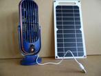 Kleine Tafelventilator, USB Oplaadbaar Plus Zonnepaneeltje., Ophalen of Verzenden, Nieuw, Tafelventilator